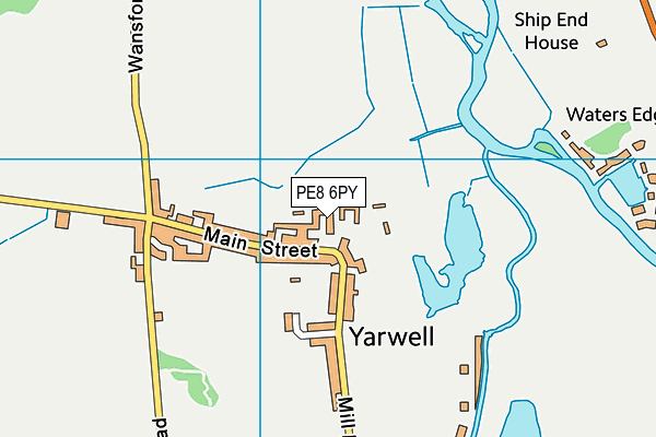 PE8 6PY map - OS VectorMap District (Ordnance Survey)