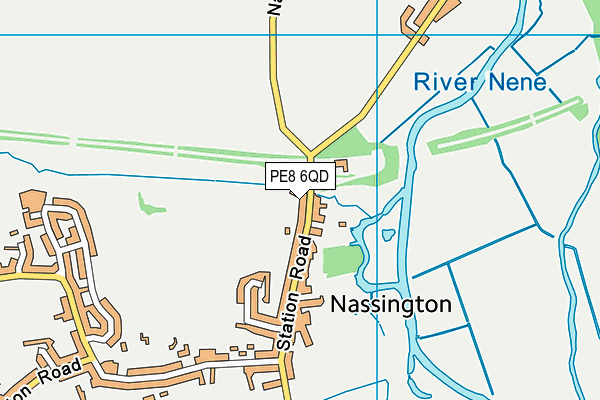 PE8 6QD map - OS VectorMap District (Ordnance Survey)