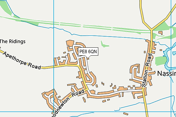 PE8 6QN map - OS VectorMap District (Ordnance Survey)