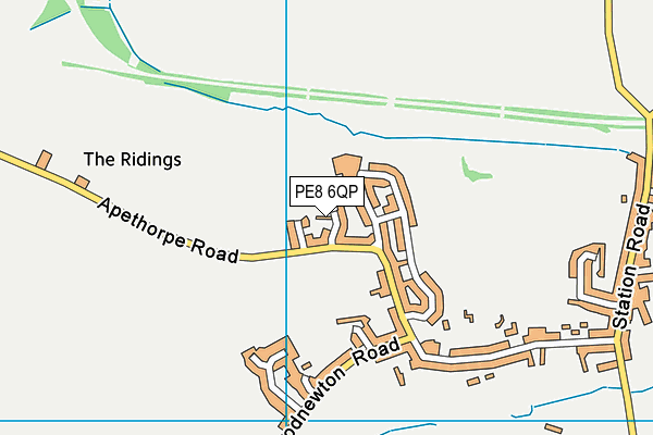 PE8 6QP map - OS VectorMap District (Ordnance Survey)