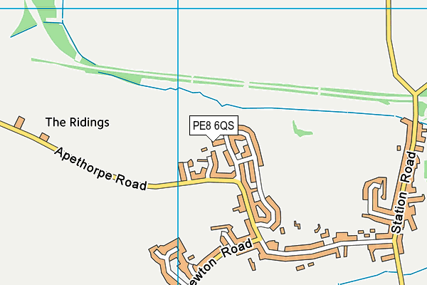 PE8 6QS map - OS VectorMap District (Ordnance Survey)