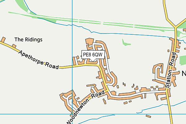 PE8 6QW map - OS VectorMap District (Ordnance Survey)