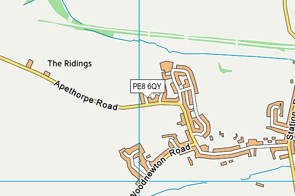 PE8 6QY map - OS VectorMap District (Ordnance Survey)