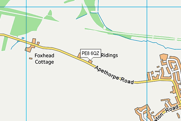 PE8 6QZ map - OS VectorMap District (Ordnance Survey)