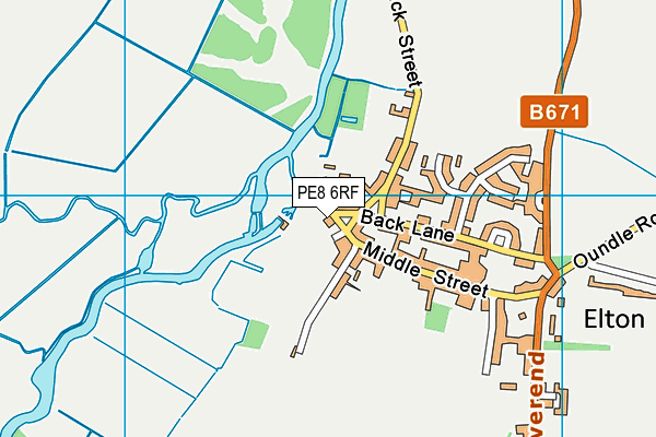 PE8 6RF map - OS VectorMap District (Ordnance Survey)