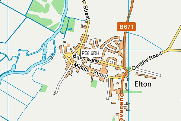 PE8 6RH map - OS VectorMap District (Ordnance Survey)