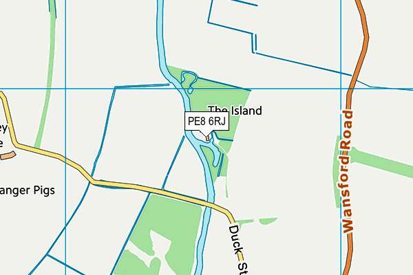 PE8 6RJ map - OS VectorMap District (Ordnance Survey)