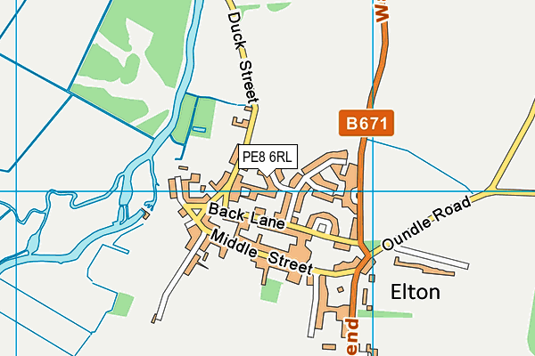 PE8 6RL map - OS VectorMap District (Ordnance Survey)