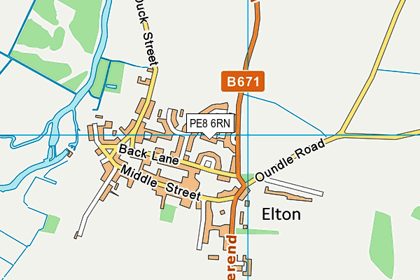 PE8 6RN map - OS VectorMap District (Ordnance Survey)