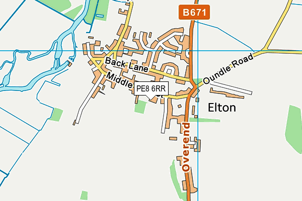 PE8 6RR map - OS VectorMap District (Ordnance Survey)