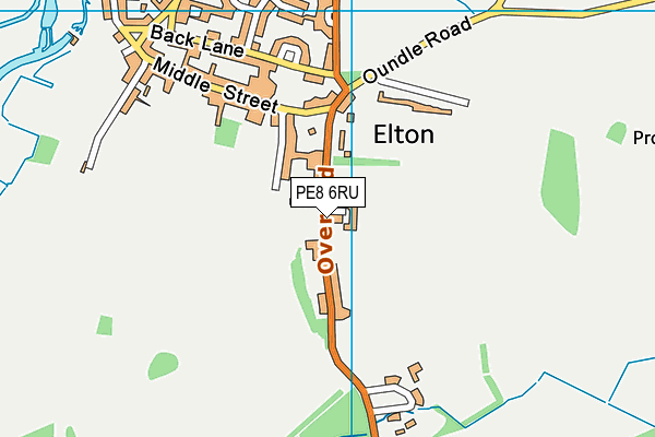 Elton Cricket Club (Closed) map (PE8 6RU) - OS VectorMap District (Ordnance Survey)