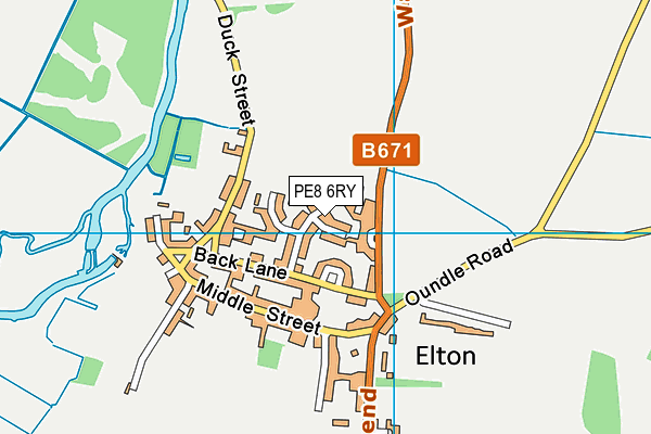 PE8 6RY map - OS VectorMap District (Ordnance Survey)