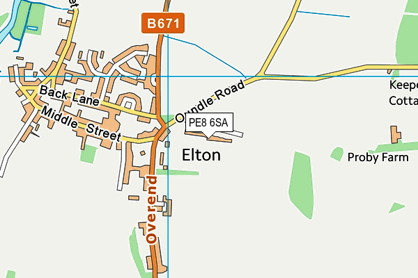 PE8 6SA map - OS VectorMap District (Ordnance Survey)