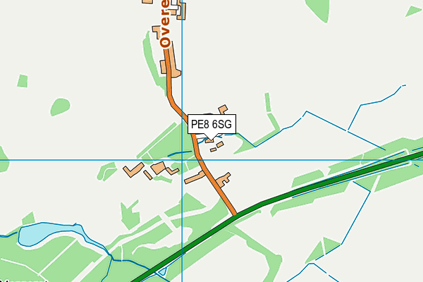 PE8 6SG map - OS VectorMap District (Ordnance Survey)