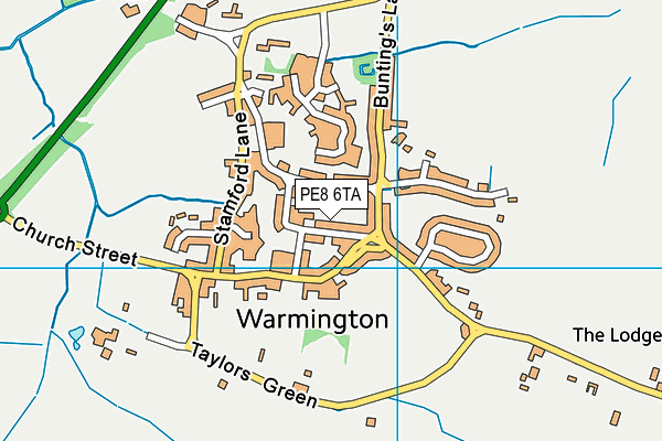 PE8 6TA map - OS VectorMap District (Ordnance Survey)