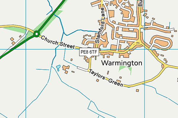 PE8 6TF map - OS VectorMap District (Ordnance Survey)