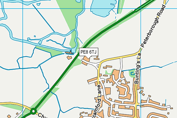 PE8 6TJ map - OS VectorMap District (Ordnance Survey)