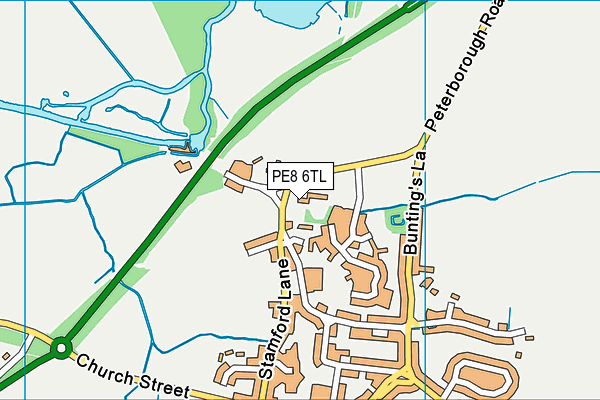 PE8 6TL map - OS VectorMap District (Ordnance Survey)