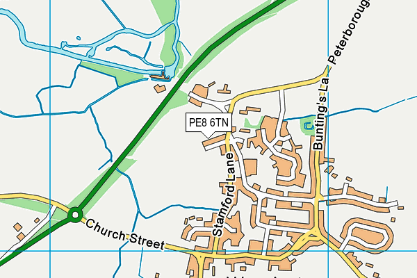 Warmington Recreation Ground map (PE8 6TN) - OS VectorMap District (Ordnance Survey)