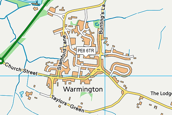 PE8 6TR map - OS VectorMap District (Ordnance Survey)