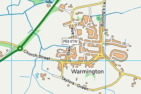 PE8 6TW map - OS VectorMap District (Ordnance Survey)