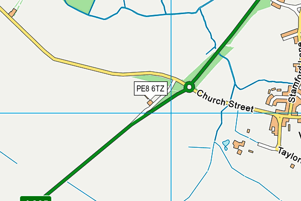 PE8 6TZ map - OS VectorMap District (Ordnance Survey)