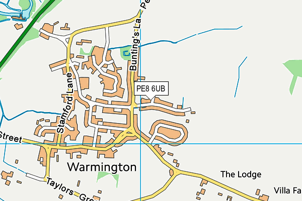 PE8 6UB map - OS VectorMap District (Ordnance Survey)