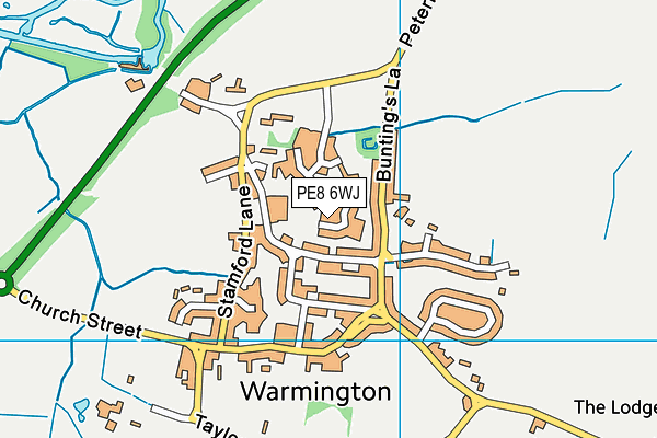 PE8 6WJ map - OS VectorMap District (Ordnance Survey)