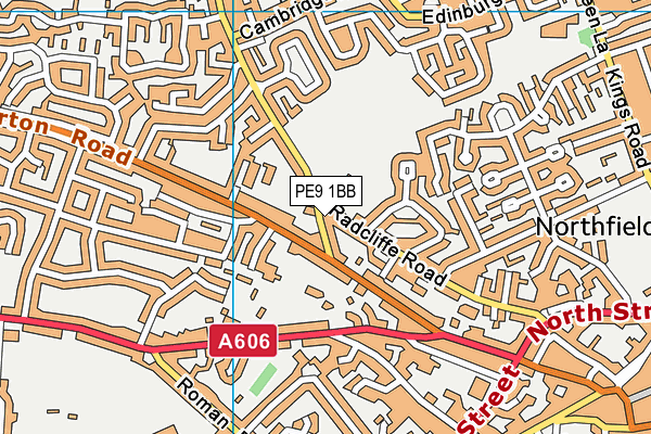 PE9 1BB map - OS VectorMap District (Ordnance Survey)