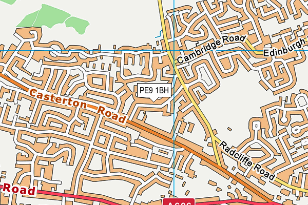 PE9 1BH map - OS VectorMap District (Ordnance Survey)