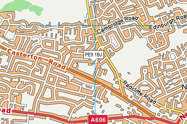 PE9 1BJ map - OS VectorMap District (Ordnance Survey)