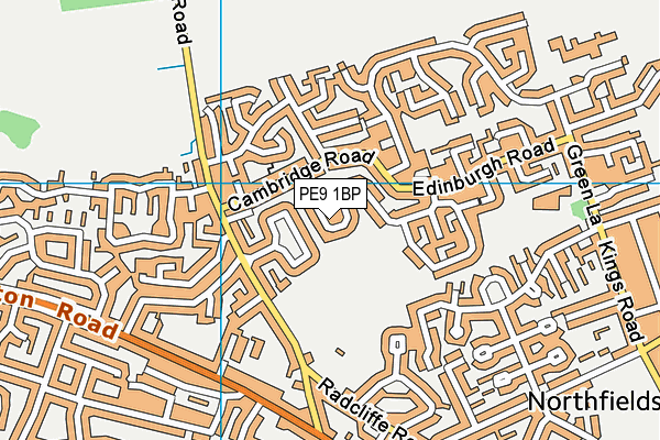 PE9 1BP map - OS VectorMap District (Ordnance Survey)