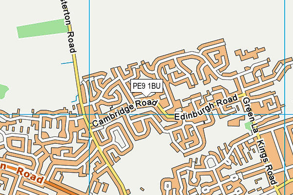 PE9 1BU map - OS VectorMap District (Ordnance Survey)