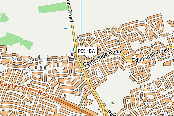 PE9 1BW map - OS VectorMap District (Ordnance Survey)