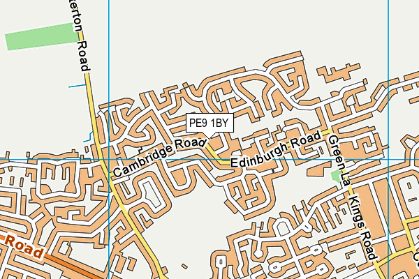 PE9 1BY map - OS VectorMap District (Ordnance Survey)