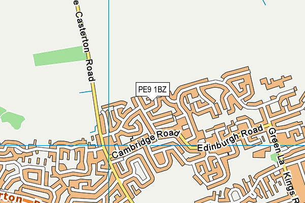 PE9 1BZ map - OS VectorMap District (Ordnance Survey)