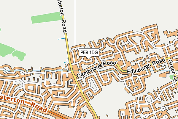 PE9 1DG map - OS VectorMap District (Ordnance Survey)