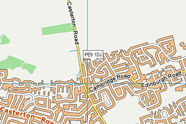 PE9 1DJ map - OS VectorMap District (Ordnance Survey)