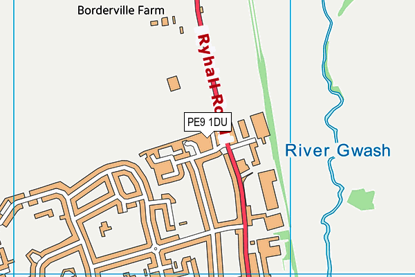 PE9 1DU map - OS VectorMap District (Ordnance Survey)