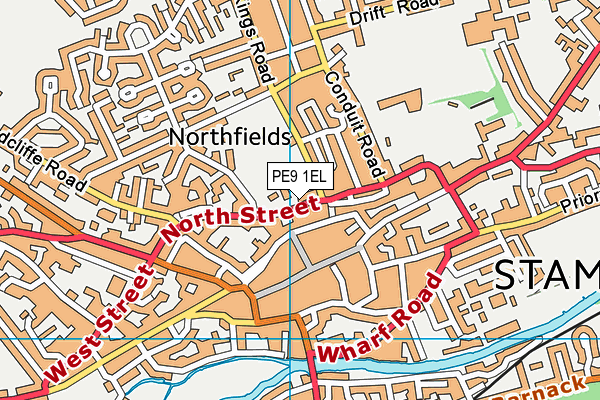 PE9 1EL map - OS VectorMap District (Ordnance Survey)