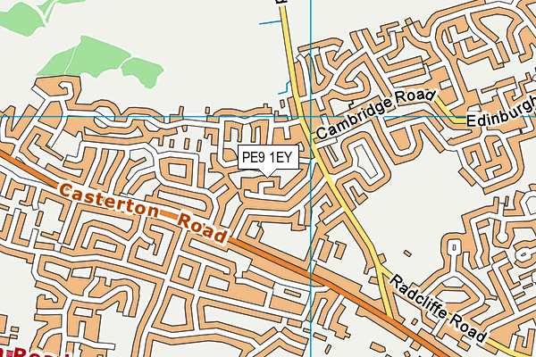 PE9 1EY map - OS VectorMap District (Ordnance Survey)