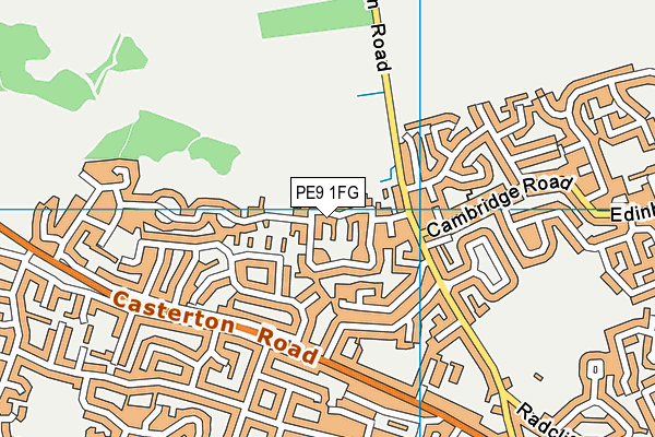 PE9 1FG map - OS VectorMap District (Ordnance Survey)