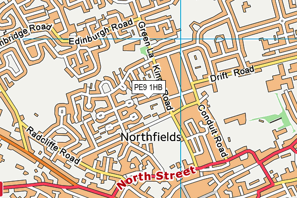 PE9 1HB map - OS VectorMap District (Ordnance Survey)