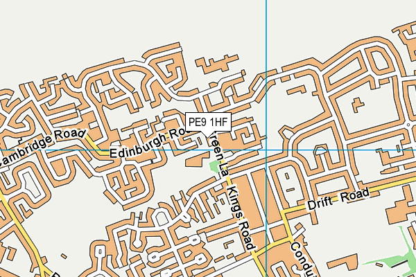 PE9 1HF map - OS VectorMap District (Ordnance Survey)