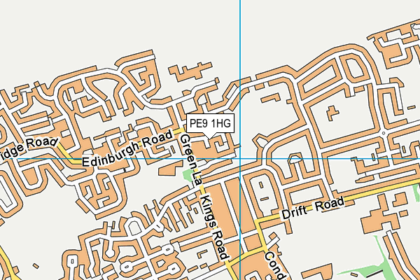PE9 1HG map - OS VectorMap District (Ordnance Survey)