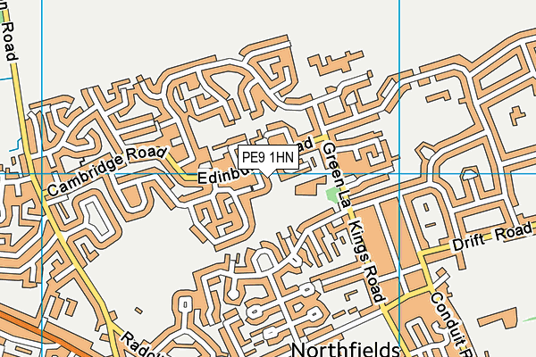 PE9 1HN map - OS VectorMap District (Ordnance Survey)