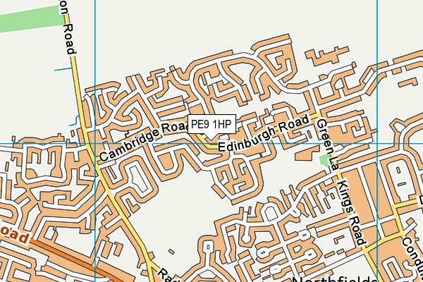 PE9 1HP map - OS VectorMap District (Ordnance Survey)