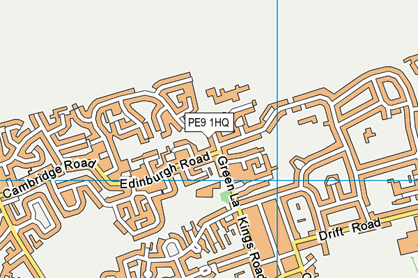 PE9 1HQ map - OS VectorMap District (Ordnance Survey)