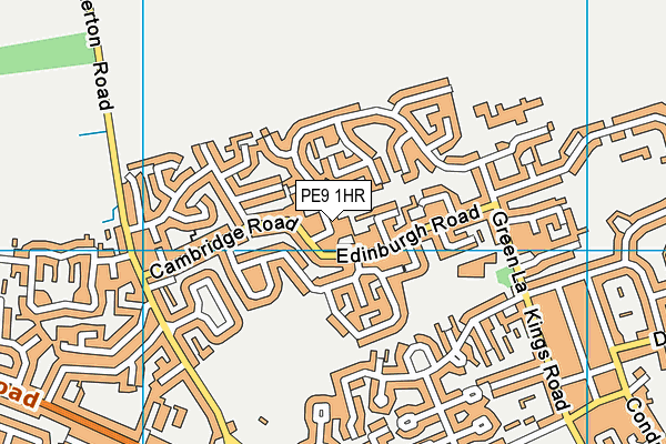 PE9 1HR map - OS VectorMap District (Ordnance Survey)