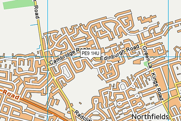 PE9 1HU map - OS VectorMap District (Ordnance Survey)